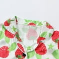 thumbnail image 4 of Kids Satin Pajamas Sets Girl Strawberry Print Button-Down Sleepwear 2 Piece Short Sleeve Top and Long Pants Casual Loungewear Clothes Set, 4 of 7