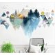 thumbnail image 1 of 2 Set Mountain Wall Decals Peel and Stick Arch Wall Stickers Geometric Wall Stickers & Murals Tree Wall Decals for Living Room Bedroom, 1 of 4