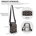 thumbnail image 6 of HELLHERO Adjustable Shoulder Strap Underarm Shoulder Bag for Men, Women Travel Crossbody Sling Bags Polyester 4.33x1.97x7.09 Leopard Print, 6 of 7