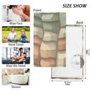 Layered Rock Formation Hand Towel Cotton 16x28 in Soft Absorbent Quick Dry Bath Face Towel