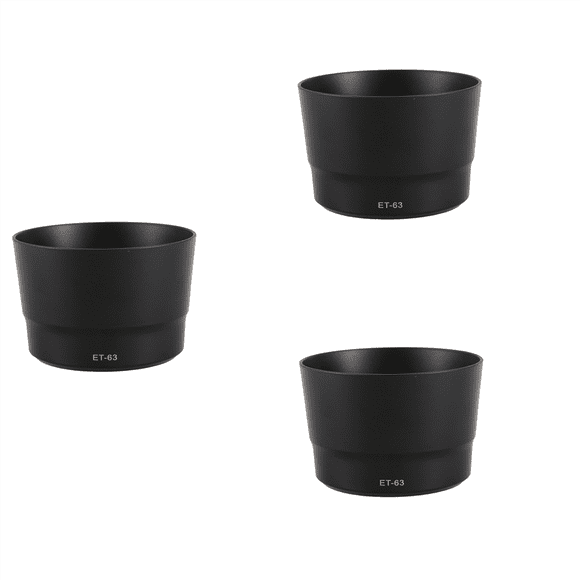 3X ET-63 Pare-Soleil pour EF-S 55-250mm F4-5.6 IS,3 x Pare-Soleil,Noir