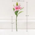 thumbnail image 6 of Viworld Artificial Tiger Lily 5Pcs Latex Fake Flowers Real Touch Bouquet For Wedding Party Home Office Garden Hotel Decor (Dark Pink), 6 of 7