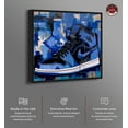 thumbnail image 2 of Blue Brush Sneakers Canvas Wall Art by Notoriart, Black Floater Frame, 31" x 31", 2 of 7