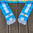 thumbnail image 3 of Bufanda para fanáticos del fútbol del equipo nacional Argentina Francia Marruecos Croacia banderas con borlas bufanda recuerdo, 3 of 3
