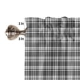 thumbnail image 5 of Kitchen Curtains 45 Inches length, Geometric Lattice, Window Treatment Curtain Drapes, Black Grey Classic Farmhouse Plaid Lightweight Window Panels for Living Room Bedroom, 52"x45", 2 Panels, 5 of 7