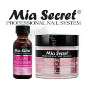 Mia Secret Liquid Monomer 1 oz and Natural Pink Powder 1 oz