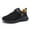 Black, variant on LYHaoo Children's Fashion Mesh Lace Up Sneakers Color Matching Casual Comfortable Running Shoes Sizes 11 Black(Little Kid)