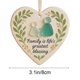 thumbnail image 3 of Elegante adorno familiar de vidrio marino en forma de corazón para árbol de Navidad, decoración del hogar, regalo, símbolo de unidad, pieza de arte acrílico para colgar en la pared., 3 of 6
