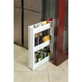 thumbnail image 3 of Plastic Storage Cabinet Organizer 3 Shelf Cart Rack Tower with Wheels, 3 of 7