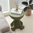 thumbnail image 2 of Small Round Side Table Flat Head Sofa End Table Nightstand for Living Room Indoor Bathroom(Green), 2 of 8
