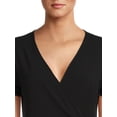 thumbnail image 4 of Nine.Eight Women Flutter Sleeve Short Wrap Dress, 4 of 5