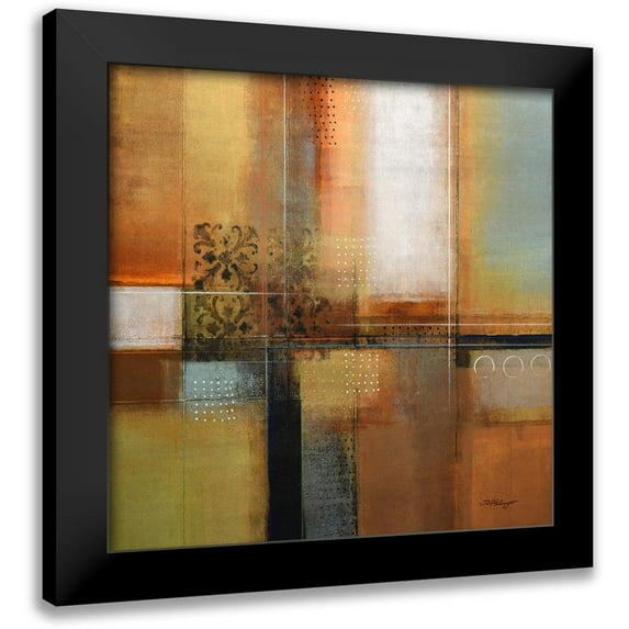 Holsinger, Joel 12x12 Black Modern Framed Museum Art Print Titled - Metroglyph 5