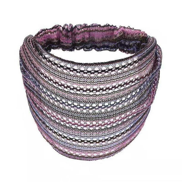 Diadema ancha con rayas de colores, pañuelo para el pelo, diadema para la cara, Korea Wear, para uso diario, accesorio para el cabello