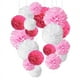 thumbnail image 1 of Surtido de 18 pompones de papel de seda rosa, blanco y marfil, 1 of 5