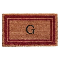 Calloway Mills Burgundy Border 24" x 36" Monogram Outdoor Doormat (Letter G)