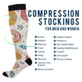 thumbnail image 2 of FORMRS Womens Knee High Socks Casual Long Thick Travel Daily Wear, 1 Pair, Pink Donut, 2 of 6