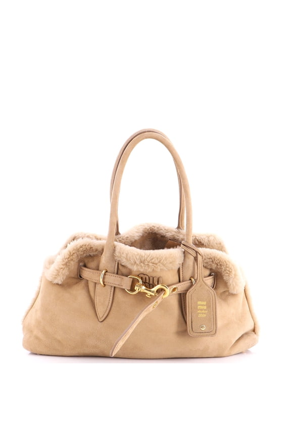 Pre-Owned Aventure Tote Suede with Shearling Large By Rebag
