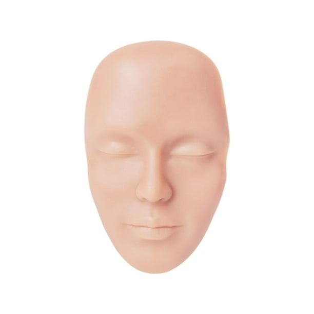 Práctica de silicona para rostro, piel, cejas, delineador de ojos, labios, cabeza, modelo facial de silicona Piel clara