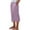 Purple, variant on VERUGU Capri Pants for Women Casual Summer Pocket Elastic Waist Solid Pant Straight-Leg Mid Waist Cropped Pants Loose Irregular Lace Classic Comfortable Below The Knee Pants Purple 3XL