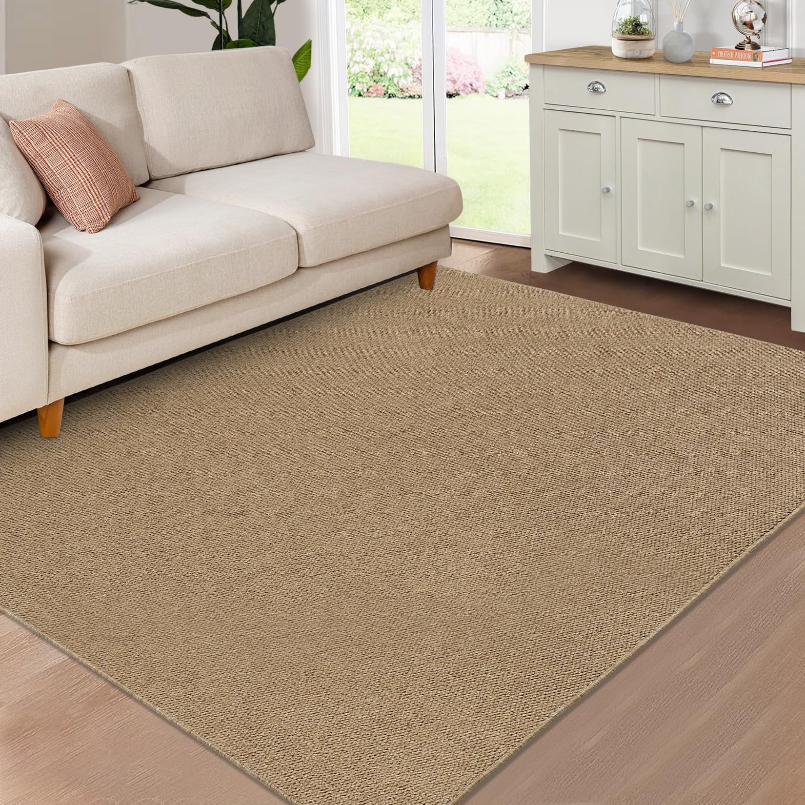 Rugs for Living Room,Area Rug Washable Rugs for Living Room Bedroom Office Nursery Modern Solid Area Rug Contemporary Minimalism Rug Low Pile Neutral Soft Rug Non Slip Farmhouse Floor Cover