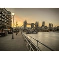 thumbnail image 2 of Frank, Assaf 24x19 Black Ornate Wood Framed with Double Matting Museum Art Print Titled - London Riverside Promenade with Tower bridge, 2 of 4