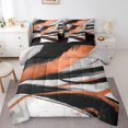 thumbnail image 1 of Black Orange Ombre Twin Comforter Set 7-Piece for Girls Boys Chic Watercolor Bedding Comforter Sets, Abstract Gradient Bed in a Bag Hippie Splash Bedding Set, Geometric Lines Bed Sheets Set, 1 of 6