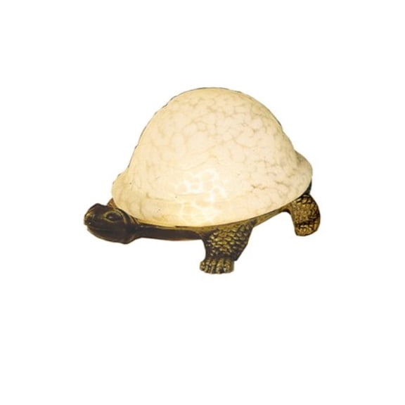 Meyda Lighting 4'H Turtle Art Glass Accent Lamp, Wt - 18007