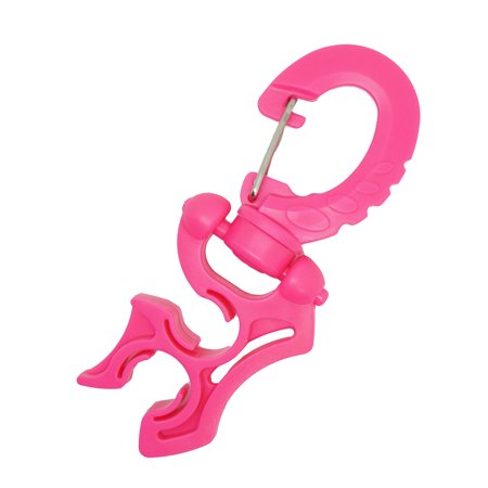 Diving Clips - Scuba Diving Double Hose Holder with Clip, Pink