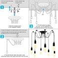 thumbnail image 4 of DONGPAI Ceiling Spider Lamp Light Pendant Lighting,Edison Chandelier Vintage Multiple Adjustable DIY Ceiling Light Kit with 10 Light Heads Adapter No Bulbs, 4 of 8