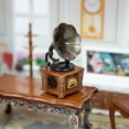 thumbnail image 5 of Nostalgic Miniature Turntable Dollhouses Piece Adds Vintage Charm to Any Room Setting Pretend Play, 5 of 9