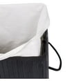 thumbnail image 4 of BirdRock Home Bamboo Square Laundry Hamper with Lid and Cloth Liner - Black, 4 of 5
