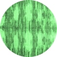 thumbnail image 1 of Ahgly Company Indoor Round Abstract Emerald Green Contemporary Area Rugs, 7' Round, 1 of 4