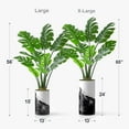 thumbnail image 2 of Artificial Tree in Contemporary Planter, Fake Monstera Silk Tree for Indoor and Outdoor Home Decoration - 56" Overall Tall (Plant Pot Plus Tree), 2 of 5
