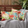 thumbnail image 3 of Greendale Home Fashions 19'' x 12'' Reversible Outdoor Throw Pillow, Set of 2, Breeze Floral, 3 of 7