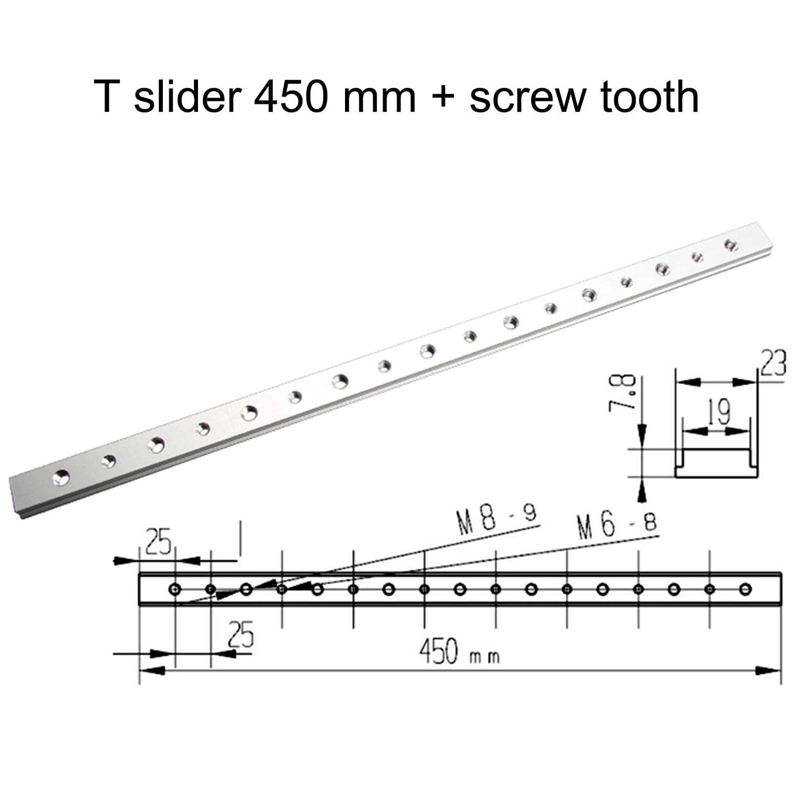 Ttracks TShaped M6 Tslot Plate Slider Wood Mounting Tool M8 DIY