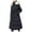 Black, variant on Brnmxoke Long Puffer Coat for Women,Women's Winter Over Knee Removable Hooded Maxi Long Puffer Down Coat with Faux Fur Collar