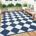 thumbnail image 2 of FairOnly 9'x12'Dark Blue Modern Washable Area Rug Geometric Reversible Waterpoof Rugs for Camping Picnic, 2 of 5