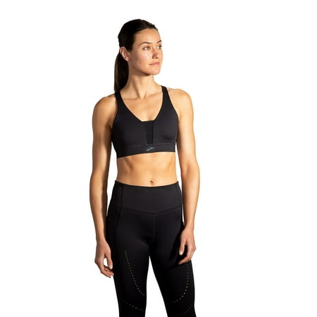 Brooks Women s Plunge Sports Bra for Running  Workouts & Sports - Black - XS