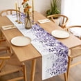 thumbnail image 3 of Table Runner 72 Inches Long for Kitchen Dining, Purple Dresser Scarf Farmhouse, Dining Table Decorations for Wedding/Parties, Eucalyptus Leaves 18 x 72 In, 3 of 8