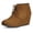 TAN, variant on Women's Casual Fashion Outdoor Lace Up Low Wedge Heel Booties Shoes TOMSON BROWN Size 5.5