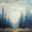Abstract Blue Forest, variant on Qisvanset Hello Typography Canvas Wall Art 15.75x11.81 INCHES
