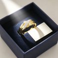 thumbnail image 4 of EJG Twisted Band Cubic Zirconia Ring Gold Tone Pave CZ Statement Ring Women Fashion Jewelry Gift, 4 of 7