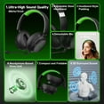 thumbnail image 5 of Gamrombo Wireless Gaming Headset for Xbox One Series X/S with Game/Chat Audio Balance, Mic Mute, 3D Surround Sound, Foldable Bluetooth Headset Works with P5, Mac, PC, NS‌ - Long Battery Life, 5 of 8