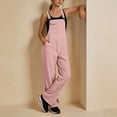 thumbnail image 5 of gakvbuo Summer Jumpsuits Overalls Romper Playsuit Suspender Trousers for Women'S Solid Color Sleeveless Casual Wide-Leg Jumpsuit Adjustable Shoulder Strap Romper WithPockets, 5 of 9