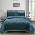 thumbnail image 1 of Swift Home Diamond Velvet Quilt Set, 1 of 3