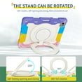 thumbnail image 6 of Allytechgroup for iPad Air 11 inch M2 Case 2024 with Pencil Holder, 360° Rotating Handle Grip Stand Cover Heavy Duty Military Grade Protection Rugged Shockproof Kickstand Kids Girl Case, Rainbow Pink, 6 of 6
