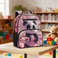 thumbnail image 4 of Aplkyhs Backpack Lovely Style School Bookbag for Age 12-18 Cherry Blossom Panda Water Repellent Durable Backpack for Teens Travel & Daily, 4 of 7
