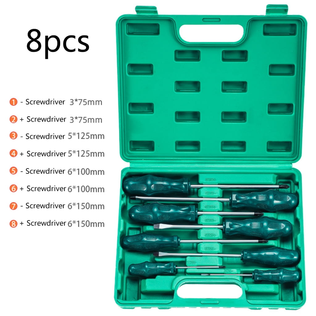 Yokua 8Pcs Screwdriver Set Magnetic Screwdriver Tool Set with Soft Handle