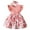Pink, variant on Toddler Children Girls Fly Sleeve Flowers Prints Bowknot Dresses Clothes Headband Suit 18-24 Months