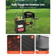 thumbnail image 3 of VEVOR Camping Kitchen Table Portable Outdoor Cook Station Storage Windshield Aluminum, 3 of 9